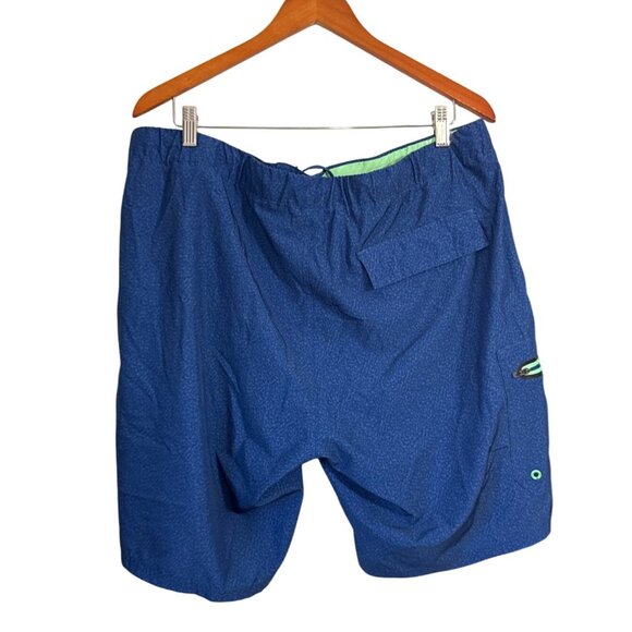 ZeroXposur Mens XL Blue Swim Trunks With Pockets Drawstring Waist & Side Zipper - Picture 2 of 5